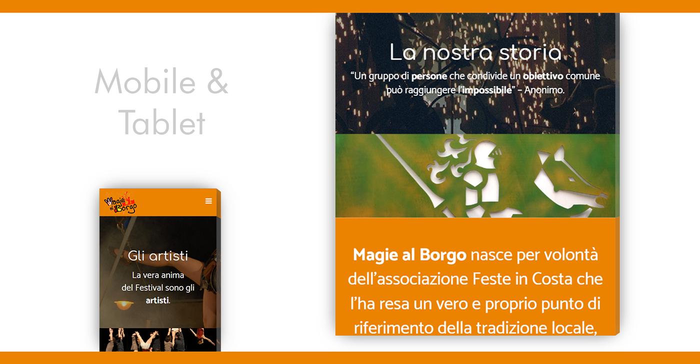 MAGIE AL BORGO SITO MOBILE MOCKUP