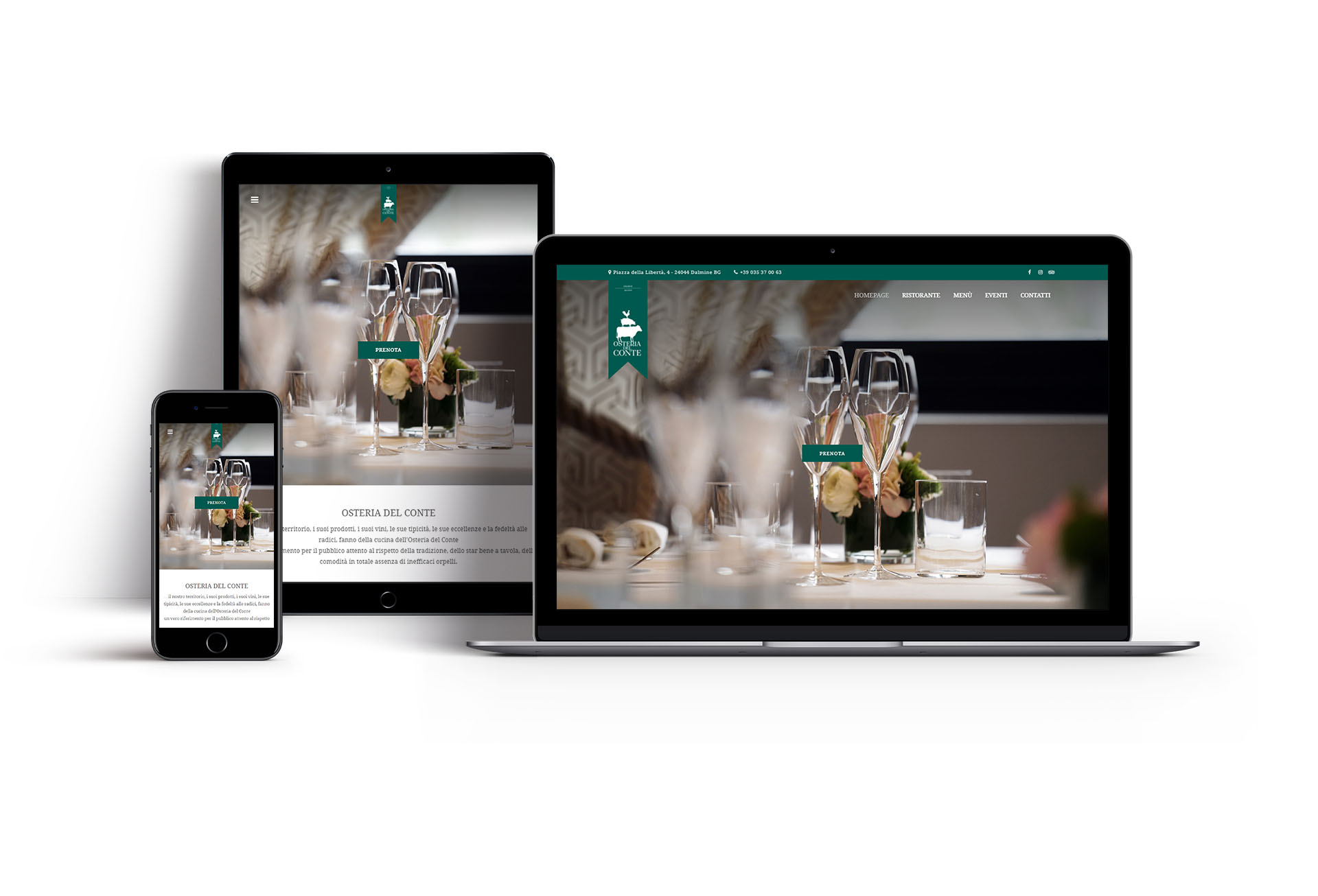 RISTORANTE OSTERIA DEL CONTE SITO WEB RESPONSIVE