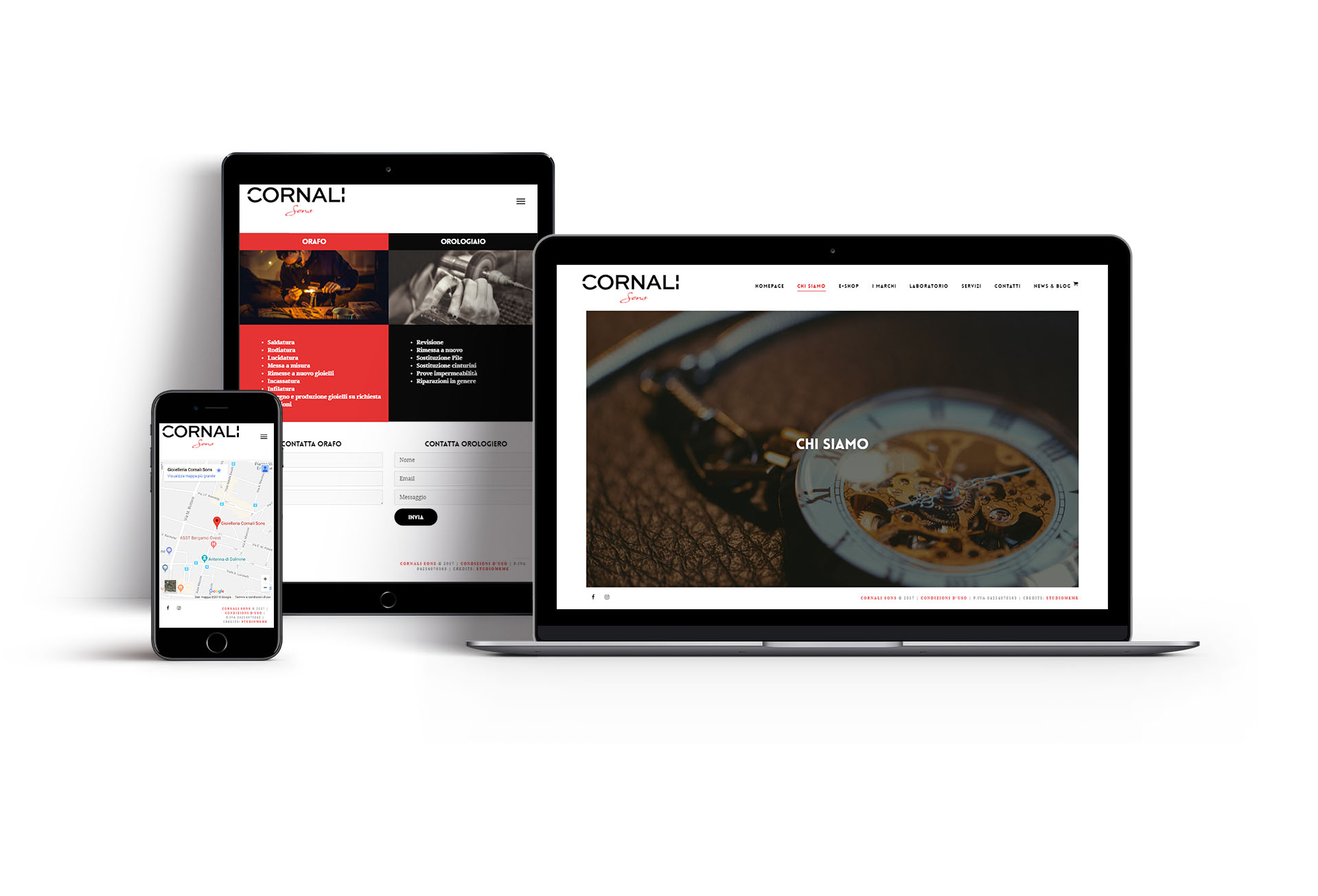 CORNALI SONS ECOMMERCE SITO RESPONSIVE