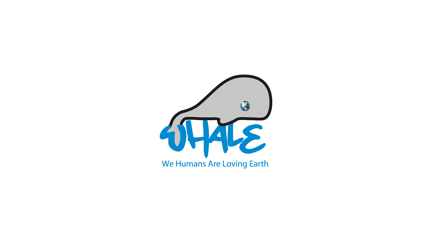 whale we humans are loving earth logo